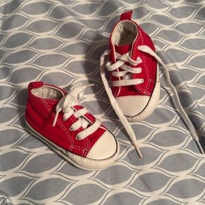 Red baby converse